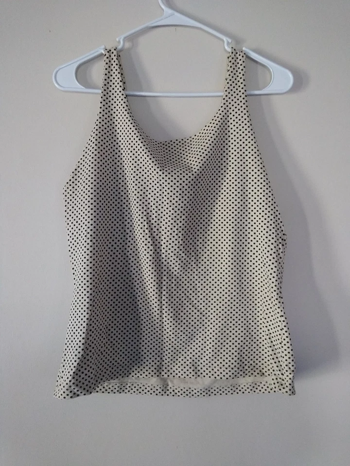 Top Karen Scott a lunares - Talla mediana - Blanco y negro sin mangas - Para mujer Foto 4 de 4