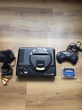 Sega Mega Drive 16-Bit Black Console Bundle Cables and Controller 3000 Game Card