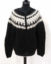 Island Norweger Kurz Strickjacke Grösse M Damen Schurwolle Handarbeit T212