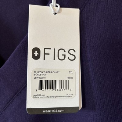 Figs Leon - Three-Pocket Scrub Top 5XL - Purple Jam - new with tags