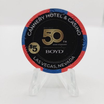 Cannery Hotel Casino Las Vegas NV 2025 ''Boyd 50th Anniversary'' $5 Casino Chip 