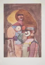 Richard LINDNER: Der Soldat Und Das Huhn, Signierte Helio-Gravur, 1991