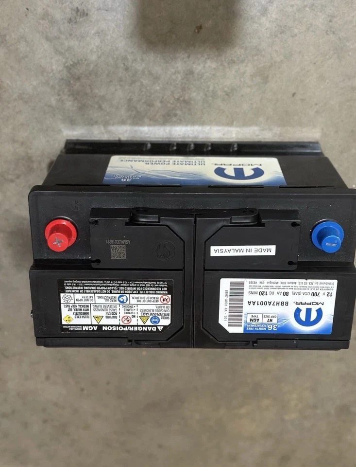 Genuine Battery Mopar AGM Storage BBH7A001AA For 11-24 Jeep Grand Cherokee Dodge - Image 4 of 4