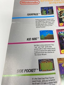 Arcade Hits From Data East Vintage NES Poster 2-Side Variant RARE Robocop Karnov