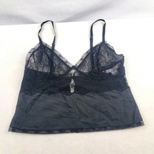 Victoria's Secret 100 silk cropped black cami in size small