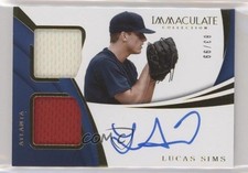 2018 Panini Immaculate Rookie Dual Materials 83/99 Lucas Sims #RDM-LS Auto e6p