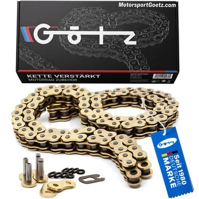 Kette X-Ring Gold für Yamaha Raptor YFM 700 R & Clip- & Nietschloss