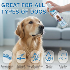Dog Detangler Spray, Natural Dog Leave in Conditioner Spray with Deshedding B...