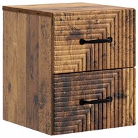 Nachttisch Wandmontiert Altholz 34,5 X 33 X 40 Cm