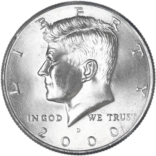 2000 D Kennedy Half Dollar Uncirculated from Mint Set