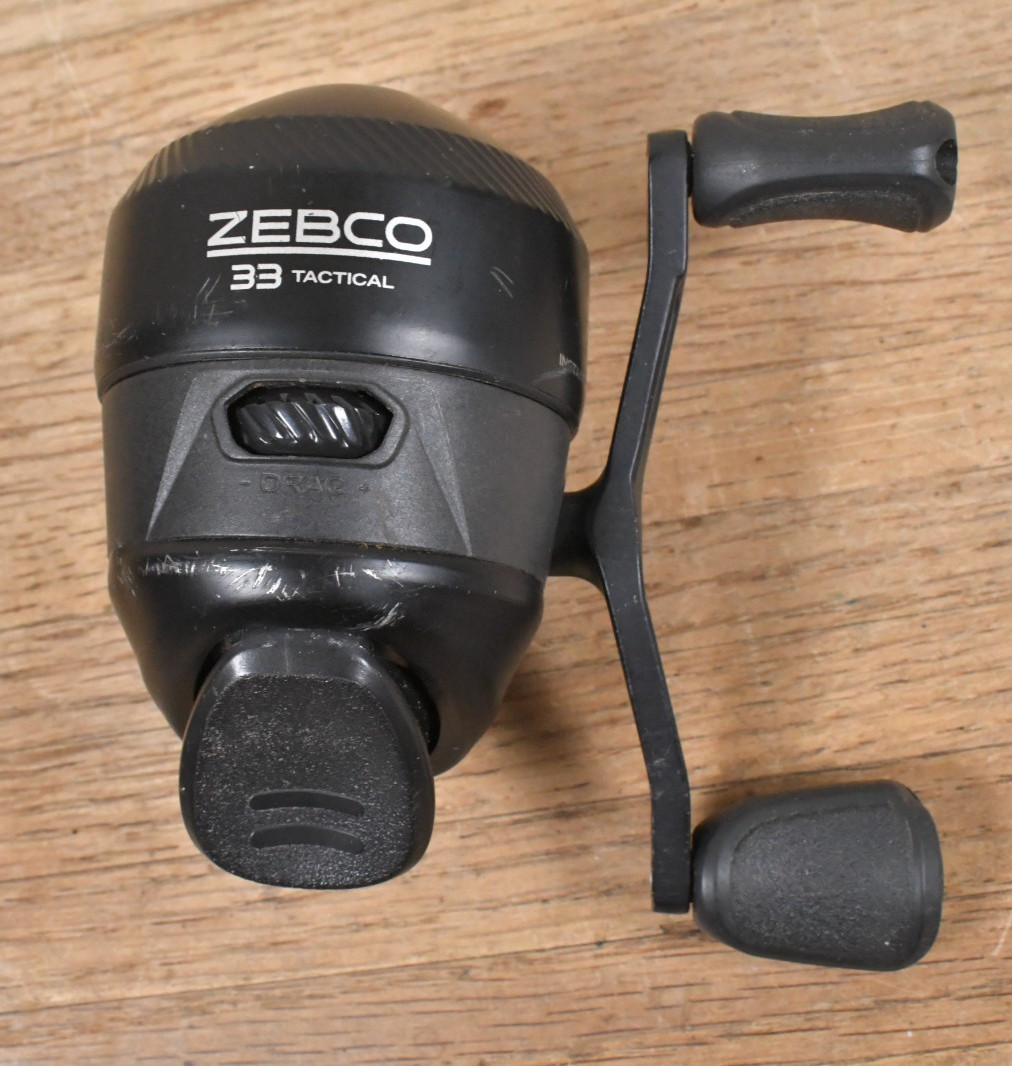 Zebco 33 Tactical Black Spincast Fishing Reel Works Great