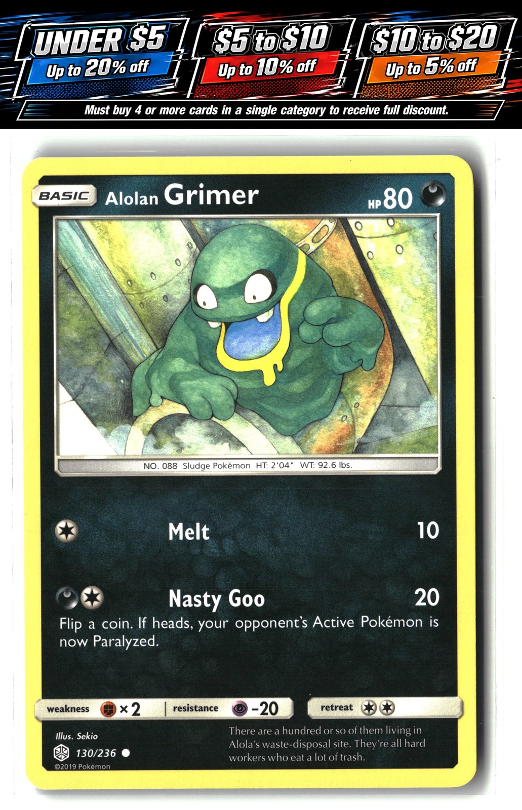 SM - Cosmic Eclipse #130/236 Alolan Grimer