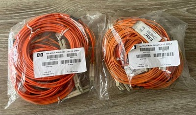 HP AJ837-63002 OM3 LC/LC Fiber Optic Cable 15m Multi-Mode Duplex Lot