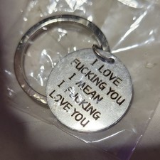 Naughty Stainless Keychain Cute Couple Gift Anniversary I LOVE YOU