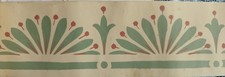 Antique Greek Hand Painted Decorative Edge Wallpaper Mural Mid 1900s