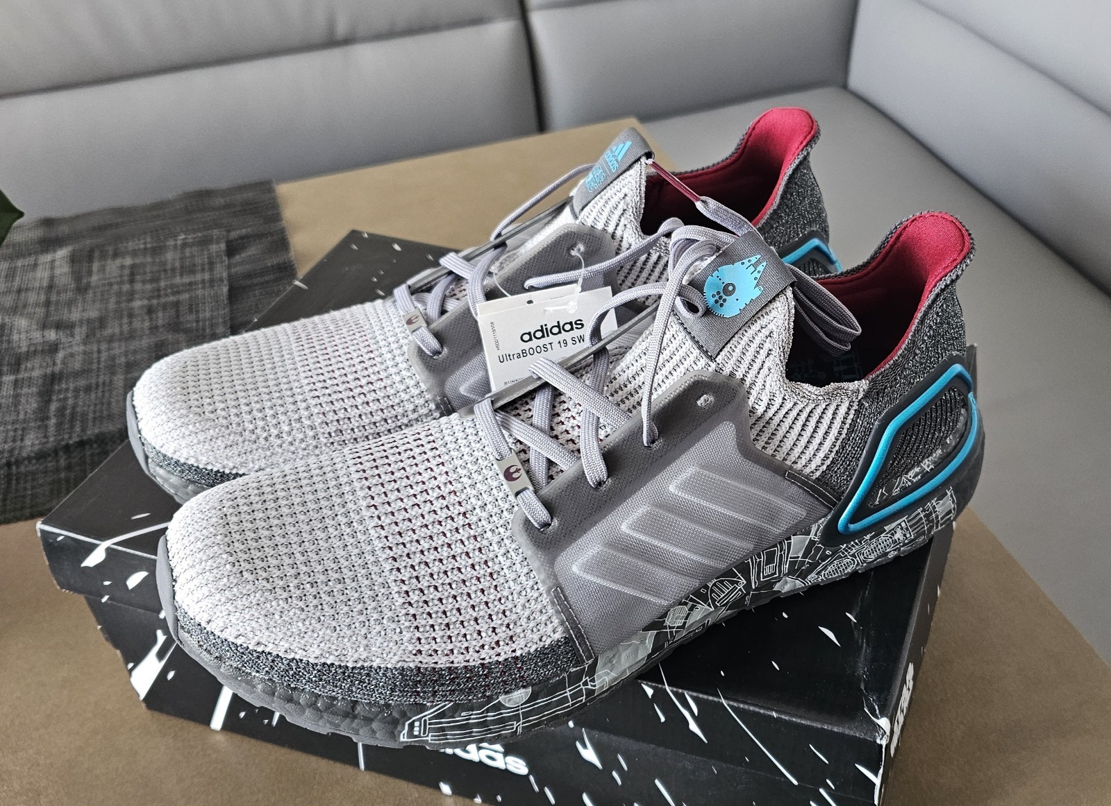 Adidas Ultraboost Mens Star Wars Millenium Falcon Rare Size UK 12.5 New