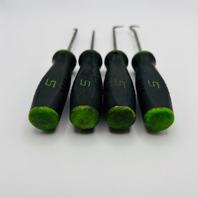 Snap-on Tools USA 4pc Green Mini Soft Grip Awl Hook Pick Set