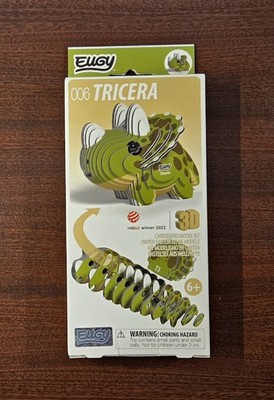 Eugy 3D Triceratops Puzzle   It's Fun & Easy   A Cool Learning Experience   New