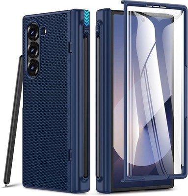 Samsung Galaxy Z Fold 6 Case with Built-in S Pen Holder and Screen Protector
