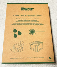 NEW PANDUIT S100X225YIJ Laser Self-Laminated Labels, pack of 1000, Clear/Yellow