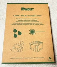 NEW PANDUIT S100X225YIJ Laser Self-Laminated Labels, pack of 1000, Clear/Yellow