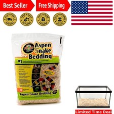 4 Quart Aspen Snake Bedding - Non-Toxic, 191 Absorbent for Healthy Vivarium