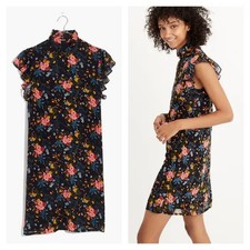 Madewell x No 6 Silk Beacon Floral Dress Size 4 Garden Bouquet