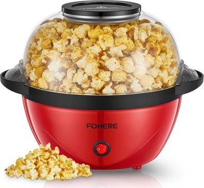 FOHERE Popcornmaschine 3,5L Elektrisch Popcorn Maker Antihaft für Filmabende