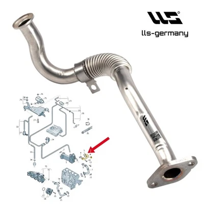 LLS-AUTOTEILE Tubo EGR per VW Multivan V T5 2.5 TDI 070131521H-070131521AF