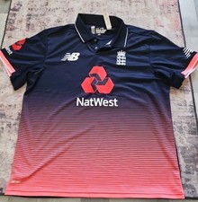England Cricket New Balance 2017 One Day shirt size XL (as 1 pull on the front )
