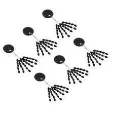 600Pcs 3.2mm Fishing Rubber Bobber Beads Stoppers Stops 30 in 1 Black