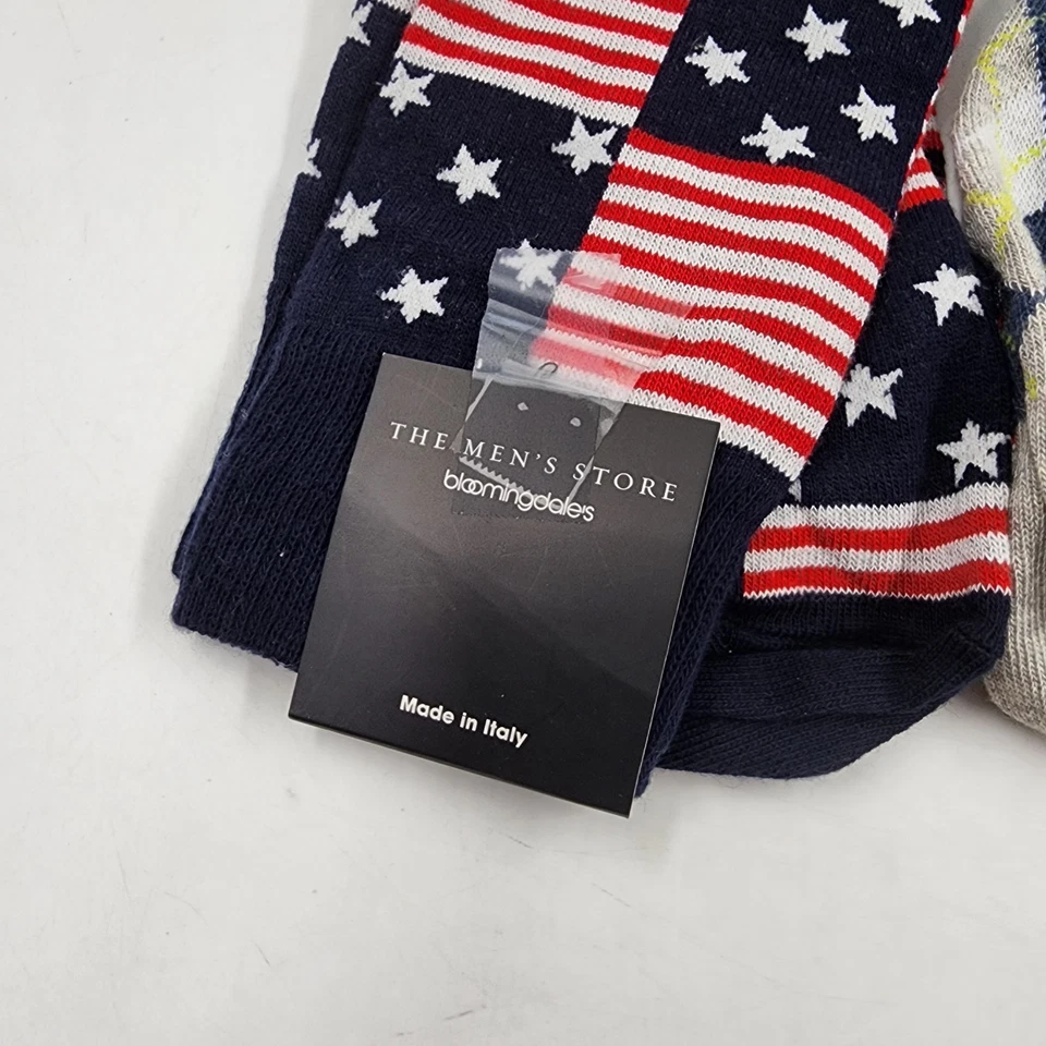 Calcetines The Men's Store at Bloomingdale's Americana Flag & Argyle Crew 10-13 Multi Foto 4 de 4