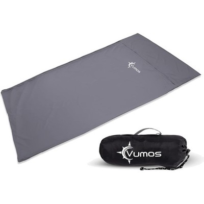 Sleeping Bag Liner   Lightweight Travel Sheet with Full-Length Zipper, Soft B...
