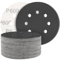 Schleifpapier 125Mm 50 StüCk Siliciumcarbid Nass Trocken 600 KöRnung Auto Metall