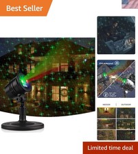 Outdoor Christmas Projector Lights - Remote-Controlled Laser Stars Show