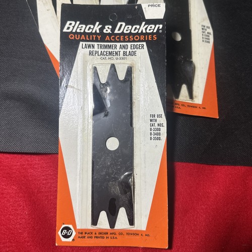 6 New BLACK & DECKER U-3301 BLADE Replacements Lawn Edger Trimmer 3300 3400 3500 - 第 2/4 張圖片