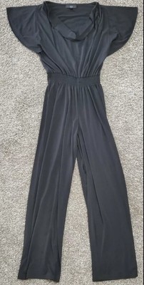 Womens AGB Petite Short Sleeve Body Suit Size PM Black