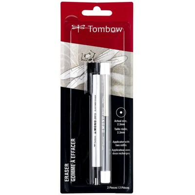 Tombow 57315 Mono Zero Eraser And Refill Value Pack, Round 2.3Mm. Prec