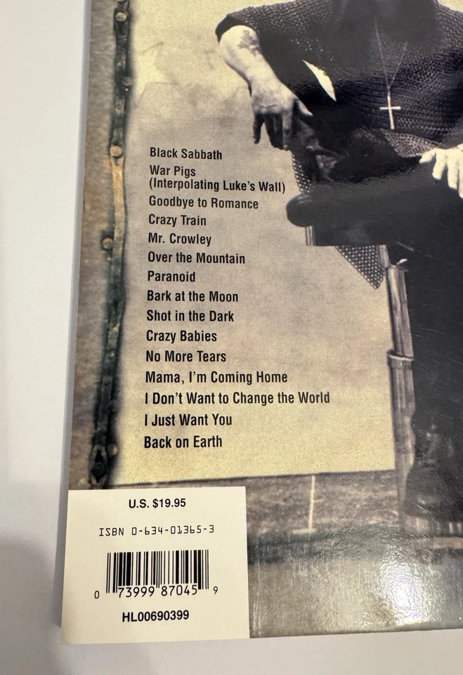 Ozzy Osbourne The Ozzman Cometh Songbook Guitar Tab Hal Leonard 15 Hits  1987? - Image 3 of 4