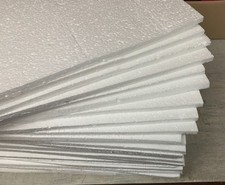 25 xUSED Expanded 10mm Polystyrene Foam Sheets 520x350x10mm, proceeds to charity