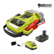 RYOBI ONE+ 18V Cordless 1600A Jump Starter w/ LED Work Light & 2.0 Ah Battery