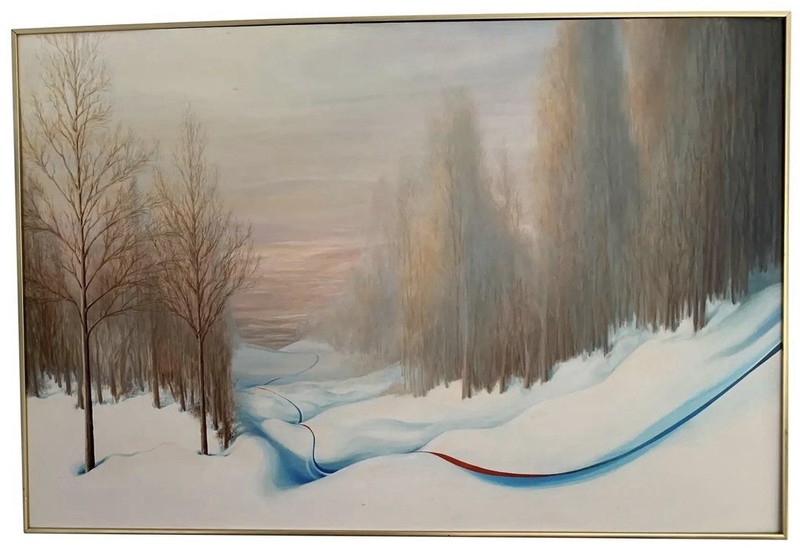 Painting - Winter Scene By William A Nies