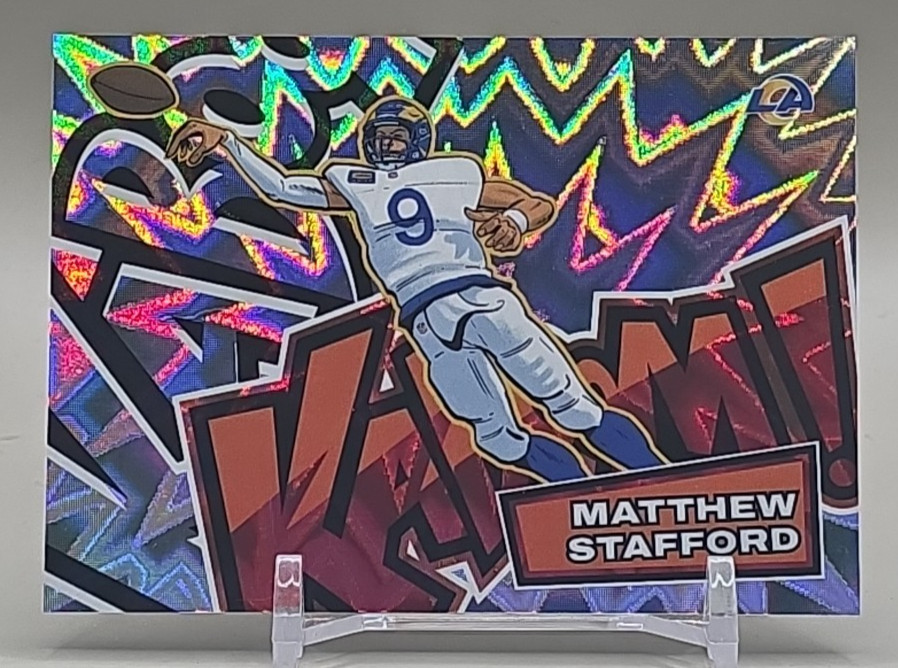 Matthew Stafford 2025 Panini Absolute Kaboom! Horizontal Case Hit SSP Rams MVP