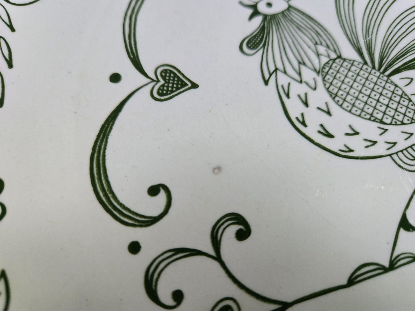 Scio Provincial Green Rooster Weathervane Plates, Bowls, Coffee Cups & Saucers