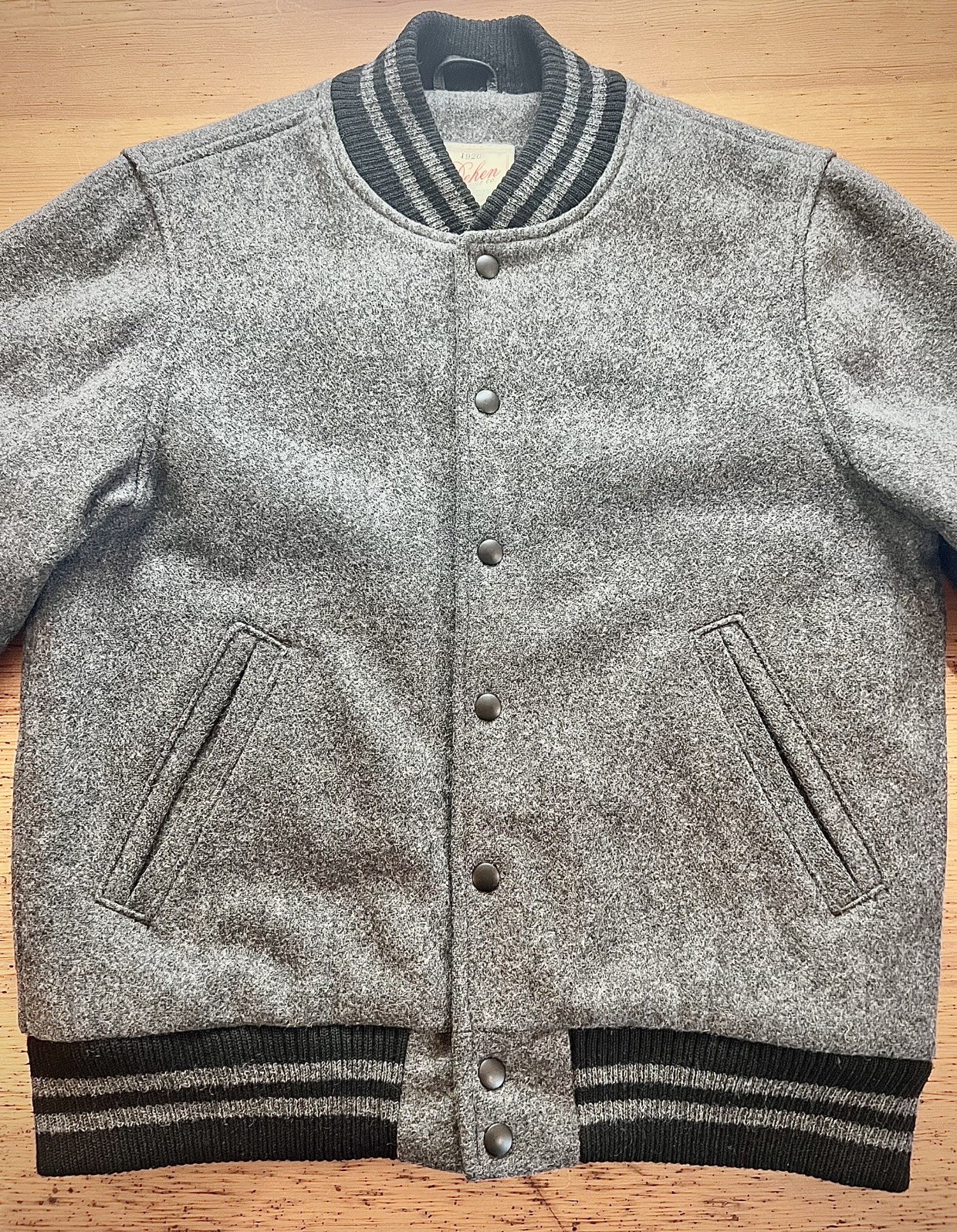 Dehen 1920 Wool Varsity Jacket Medium - image 2
