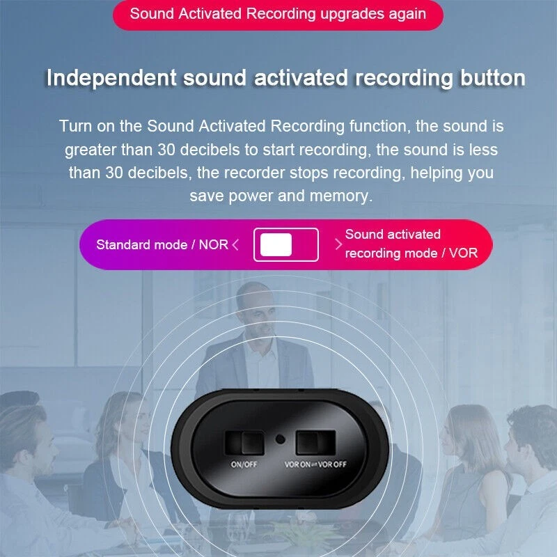 500 Hrs Mini Spy Voice Activated Recorder Digital Audio Magnetic 64GB MP3 Player - Image 3 of 4