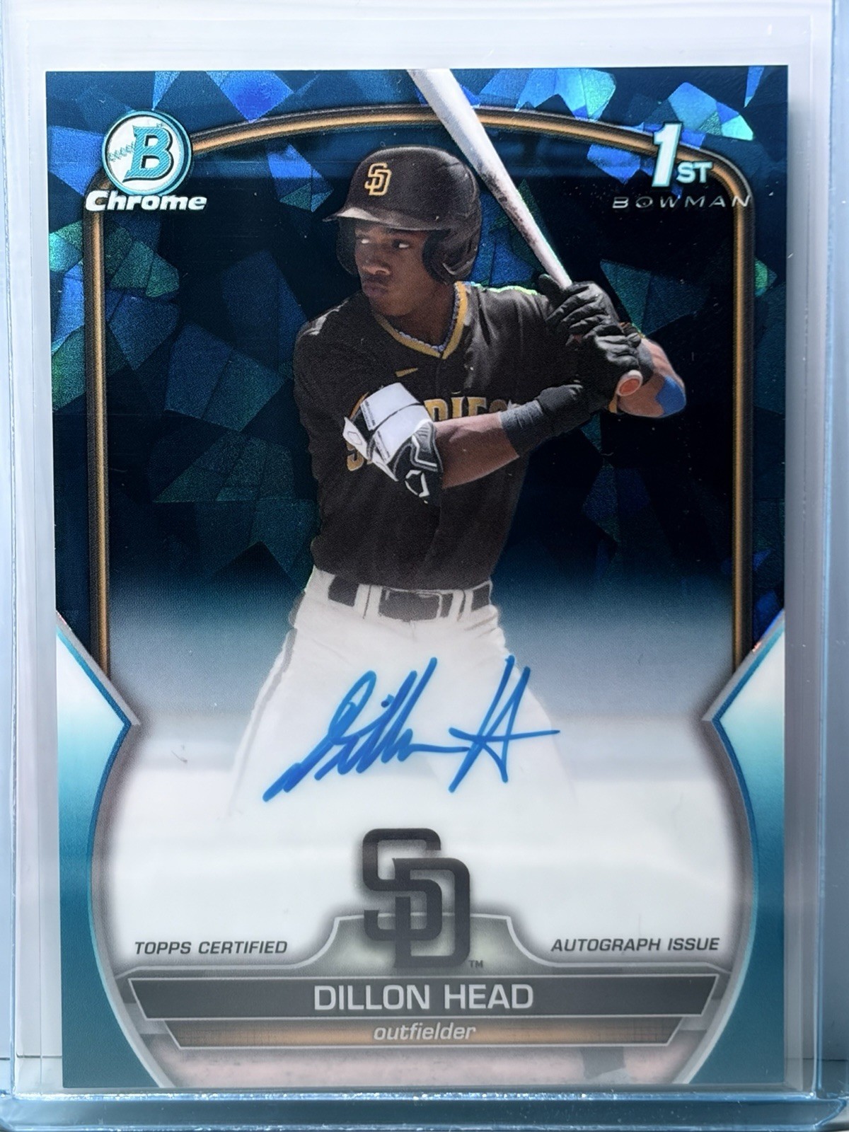 Dillon Head 2023 Bowman Chrome Sapphire 1st Bowman Autograph #/199