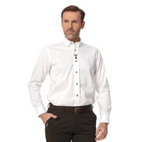 Tagart Herren-Baumwollhemd Weiß, Motiv Reh, GrößE M