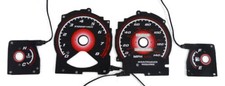 Type-r Style Gauge Face Overlay For 1994 1995 Honda Accord Jdm Cd6 Red Glow