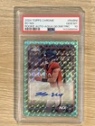 2024 Topps Chrome Rookie Autographs Bo Nix #RA-BNI Aqua Geometric Refractor /199